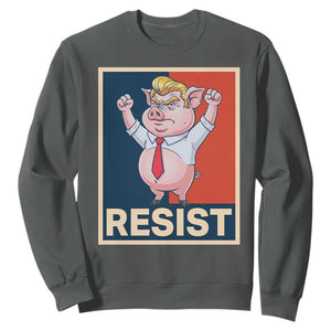 Funny Freedom Pig Resistance Movement Political Satire Meme Gift Sweatshirt TS12 Dark Heather Print Your Wear