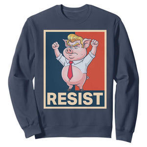 Funny Freedom Pig Resistance Movement Political Satire Meme Gift Sweatshirt TS12 Navy Print Your Wear