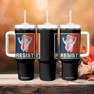 Funny Freedom Pig Resistance Movement Political Satire Meme Gift Tumbler With Handle TS12 Print Your Wear