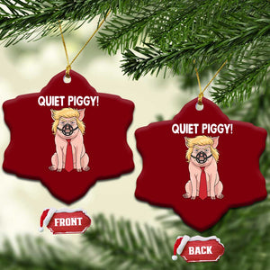 Quiet Quiet Piggy Ceramic Ornament Funny Sarcastic Political Anti Authoritarian TS12 Print Your Wear