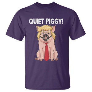 Quiet Quiet Piggy T Shirt Funny Sarcastic Political Anti Authoritarian TS12 Purple Print Your Wear
