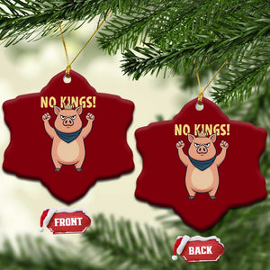 No Kings Pig Ceramic Ornament Resistance Movement Anti Authoritarian Gift TS12 Print Your Wear