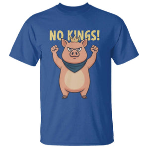 No Kings Pig T Shirt Resistance Movement Anti Authoritarian Gift TS12 Royal Blue Print Your Wear