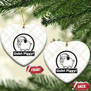 Funny Quiet Quiet Piggy Meme Ceramic Ornament Anti Fascist Political Parody Gift TS12 Print Your Wear