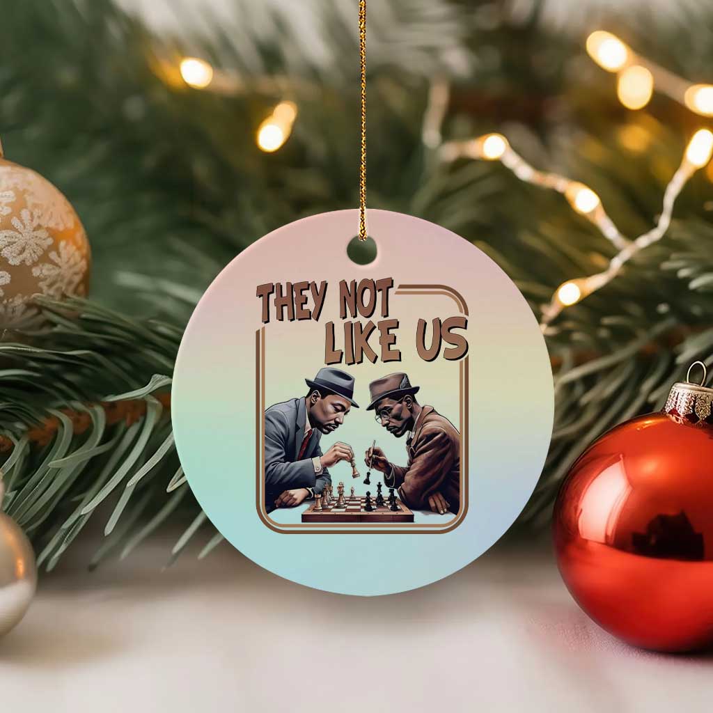 MLK And Malcolm X Ceramic Ornament They Not Like Us Revolutionary Leaders TS12 1pc Pastel Print Your Wear