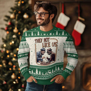 MLK And Malcolm X Ugly Christmas Sweater They Not Like Us Revolutionary Leaders TS12 Beige Green Print Your Wear