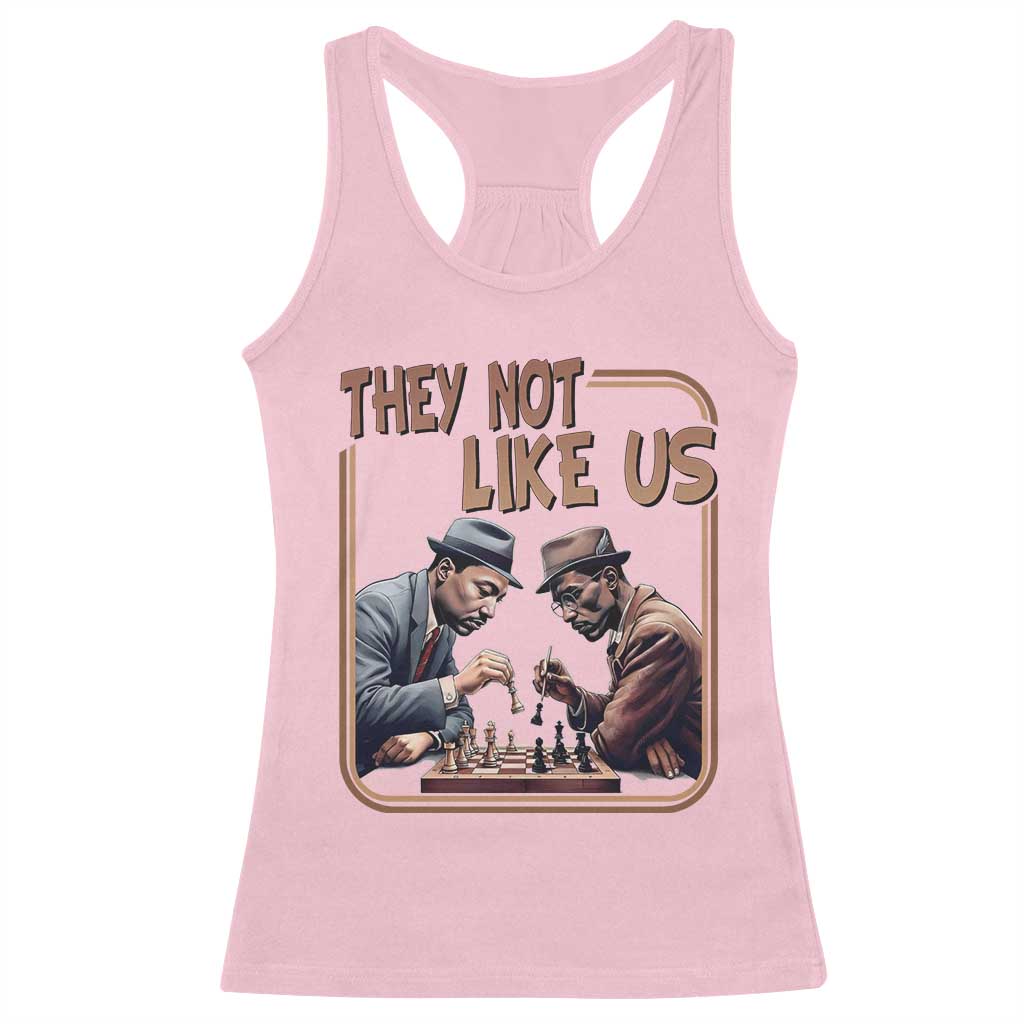MLK And Malcolm X Racerback Tank Top They Not Like Us Revolutionary Leaders TS12 Light Pink Print Your Wear