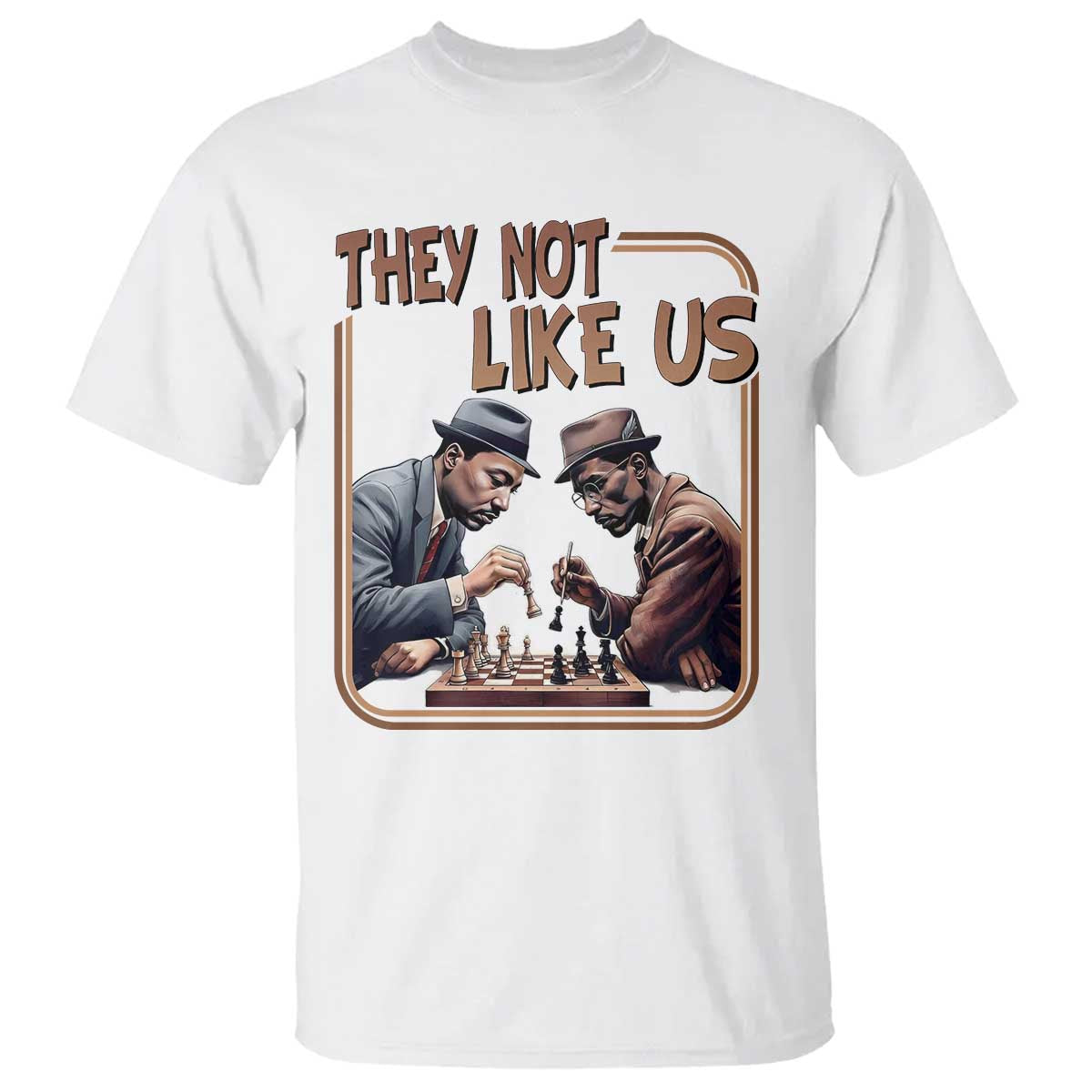 MLK And Malcolm X T Shirt - They Not Like Us Revolutionary Leaders TS12 White Print Your Wear