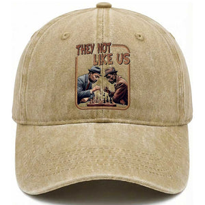 MLK And Malcolm X Washed Cotton Baseball Cap They Not Like Us Revolutionary Leaders TS12 Print Your Wear
