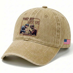 MLK And Malcolm X Washed Cotton Baseball Cap They Not Like Us Revolutionary Leaders TS12 Print Your Wear