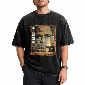 Education Is The Passport To The Future Washed Cotton T-Shirt Malcolm X Quote