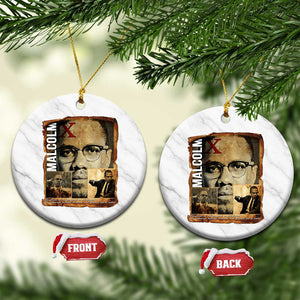 Education Is The Passport To The Future Ceramic Ornament Malcolm X Quote TS12 1pc White Marble Print Your Wear