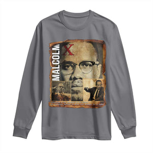 Education Is The Passport To The Future Long Sleeve Shirt Malcolm X Quote TS12 Charcoal Print Your Wear