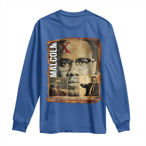 Education Is The Passport To The Future Long Sleeve Shirt Malcolm X Quote TS12 Royal Blue Print Your Wear