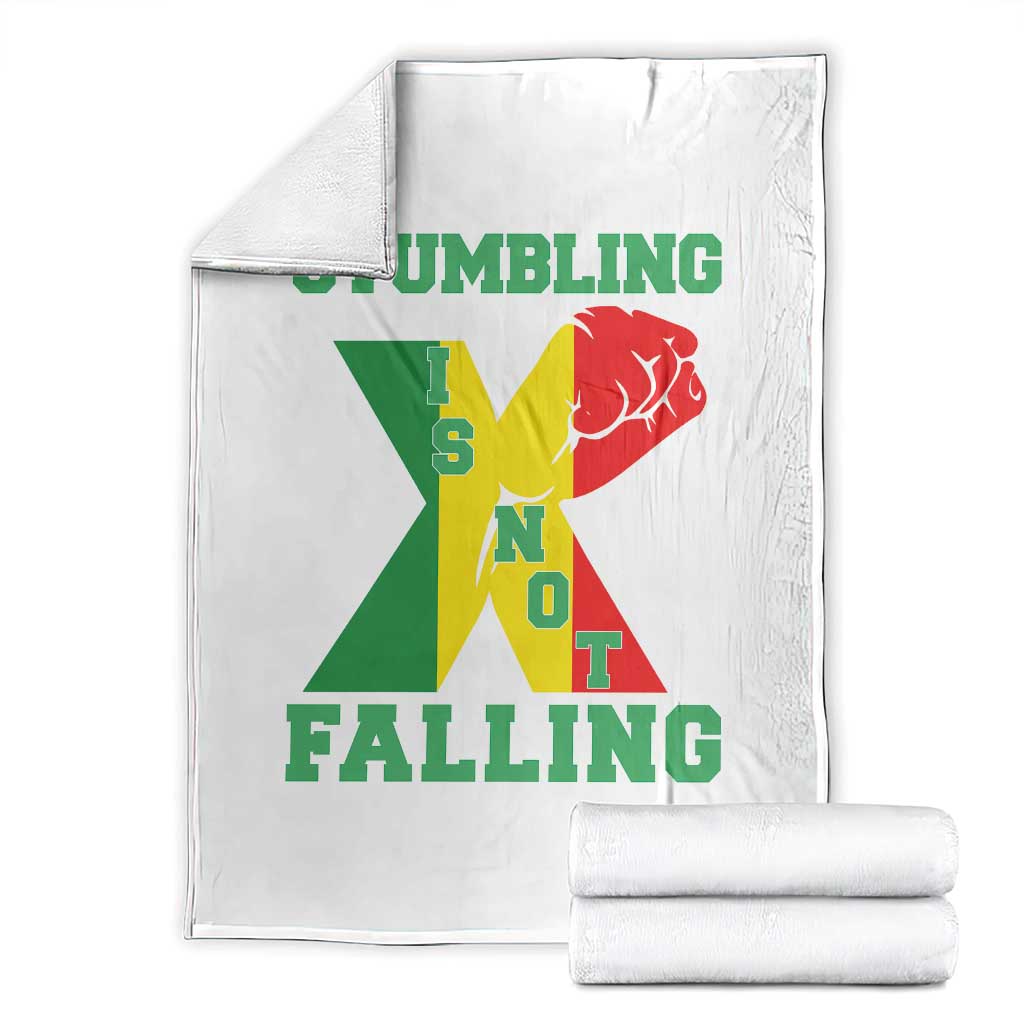 Stumbling Is Not Falling Throw Blanket African American Black History Month TS12 Black Print Your Wear