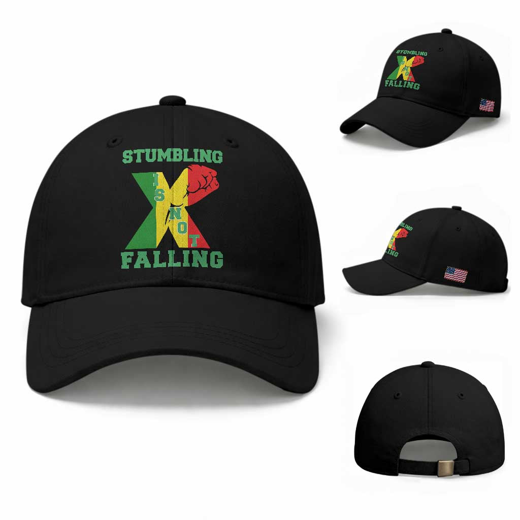 Stumbling Is Not Falling Baseball Cap African American Black History Month TS12 Baseball Cap Universal Fit Black Print Your Wear