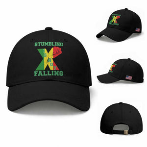Stumbling Is Not Falling Baseball Cap African American Black History Month TS12 Baseball Cap Universal Fit Black Print Your Wear