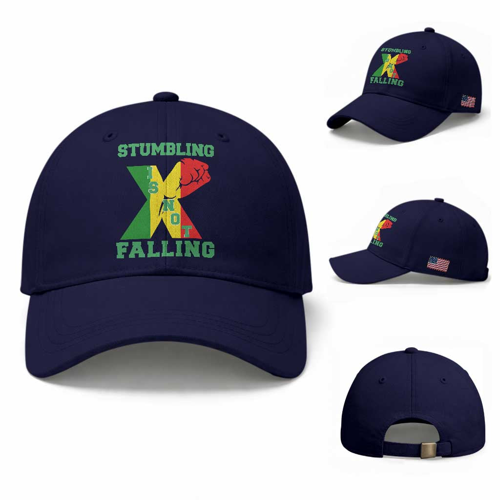 Stumbling Is Not Falling Baseball Cap African American Black History Month TS12 Baseball Cap Universal Fit Dark Blue Print Your Wear