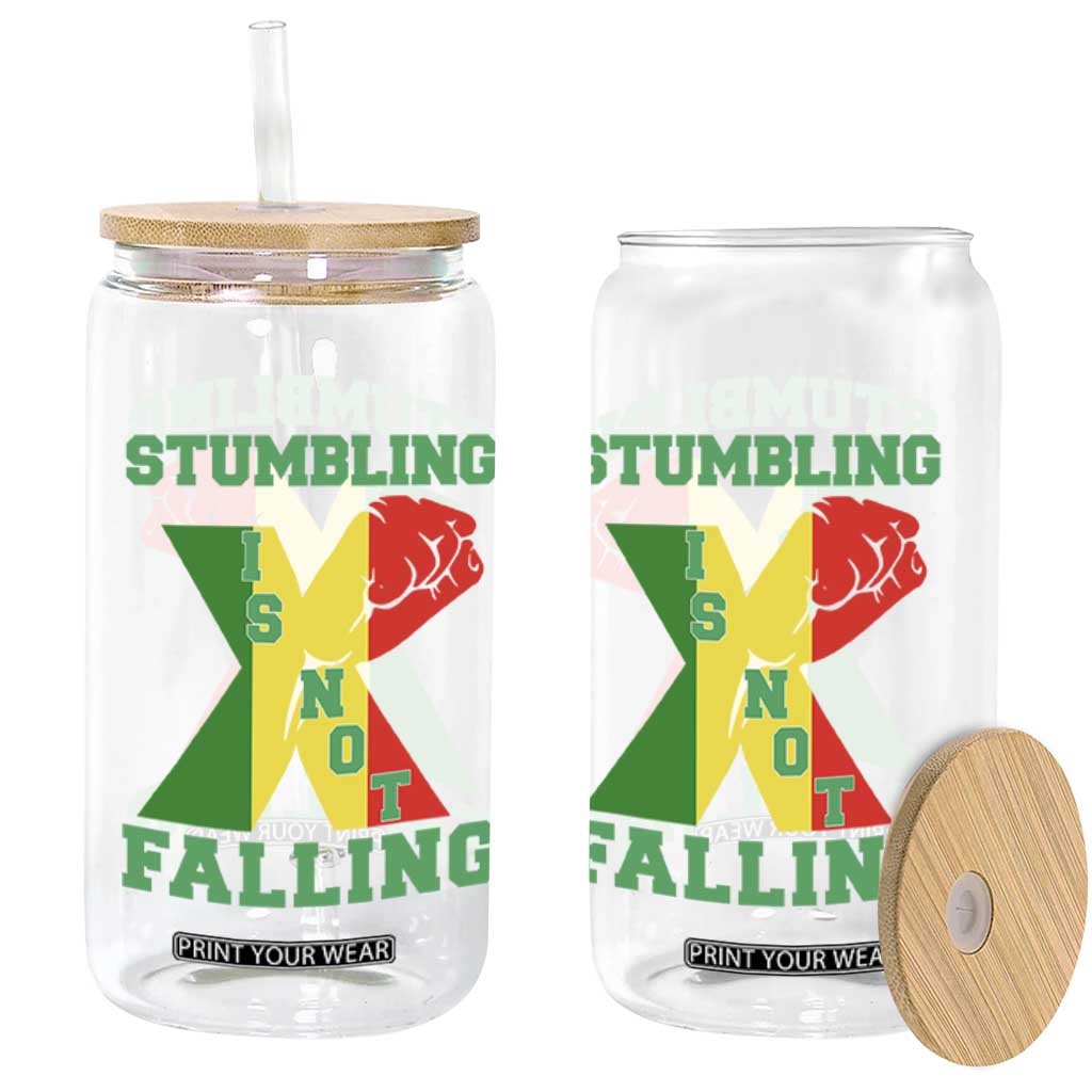 Stumbling Is Not Falling Glass Can African American Black History Month TS12 Print Your Wear