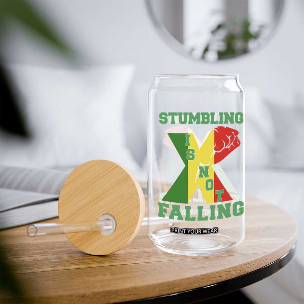 Stumbling Is Not Falling Glass Can African American Black History Month TS12 Print Your Wear