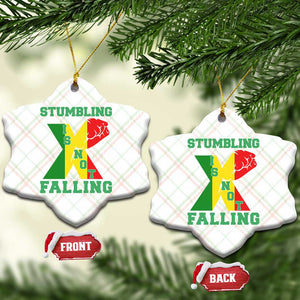 Stumbling Is Not Falling Ceramic Ornament African American Black History Month TS12 Print Your Wear