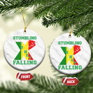 Stumbling Is Not Falling Ceramic Ornament African American Black History Month TS12 1pc White Marble Print Your Wear