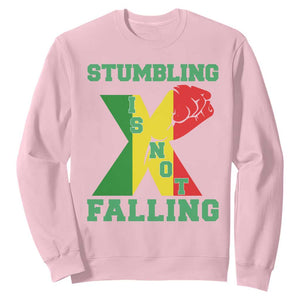 Stumbling Is Not Falling Sweatshirt African American Black History Month TS12 Light Pink Print Your Wear