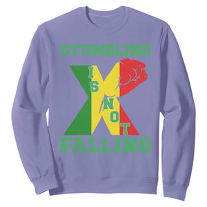 Stumbling Is Not Falling Sweatshirt African American Black History Month TS12 Violet Print Your Wear