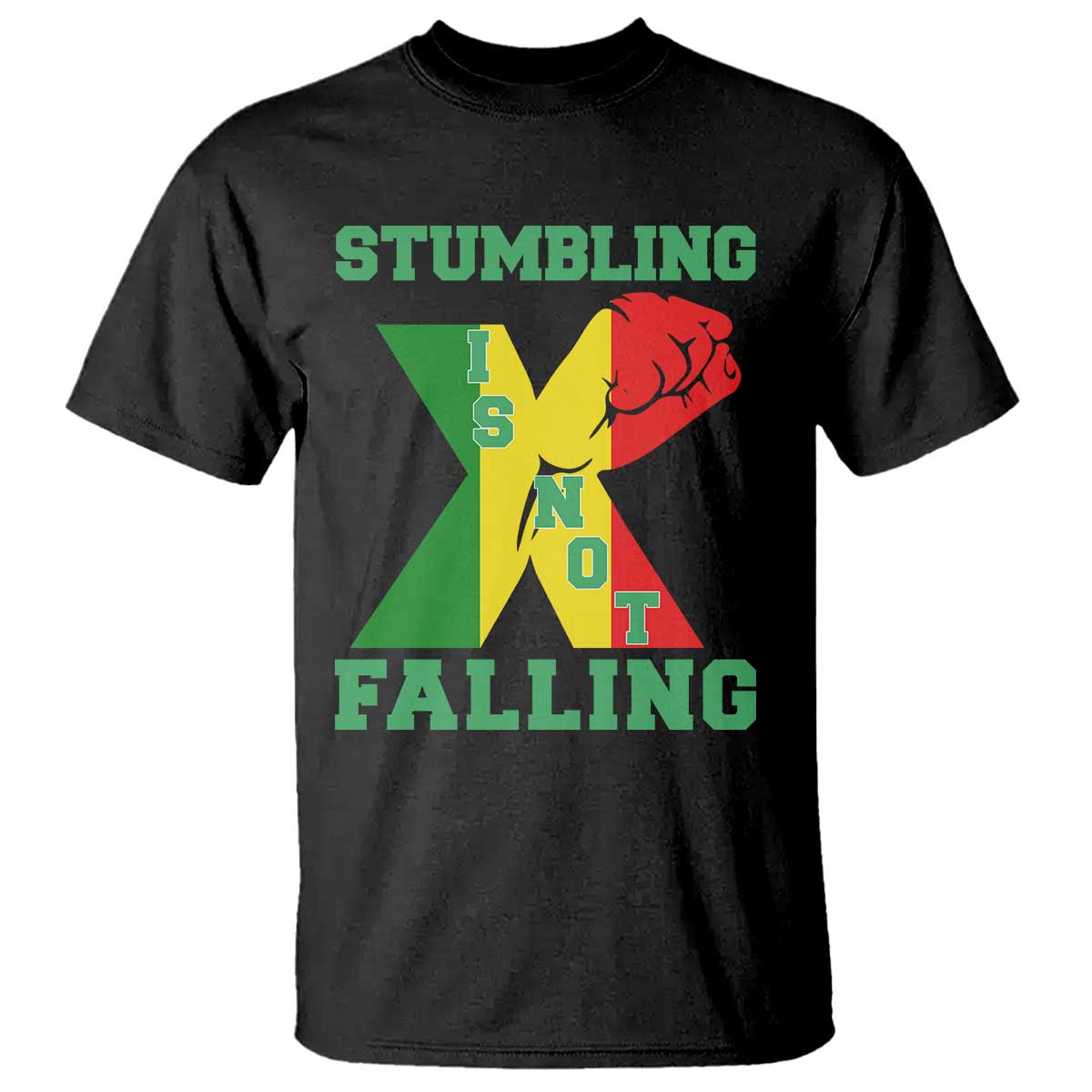 Stumbling Is Not Falling T Shirt African American Black History Month TS12 Black Print Your Wear