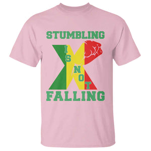 Stumbling Is Not Falling T Shirt African American Black History Month TS12 Light Pink Print Your Wear