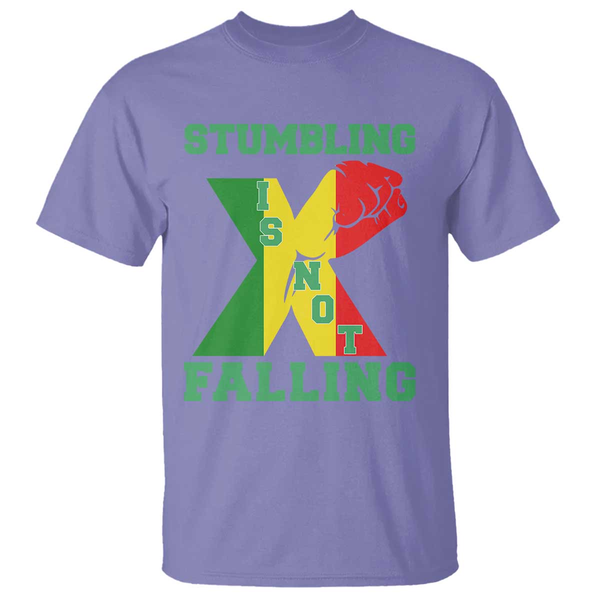 Stumbling Is Not Falling T Shirt African American Black History Month TS12 Violet Print Your Wear