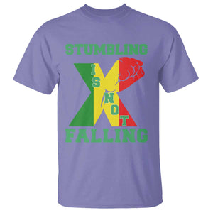 Stumbling Is Not Falling T Shirt African American Black History Month TS12 Violet Print Your Wear