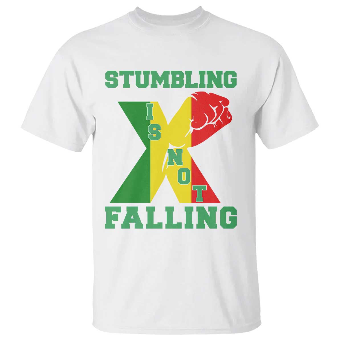 Stumbling Is Not Falling T Shirt African American Black History Month TS12 White Print Your Wear