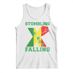 Stumbling Is Not Falling Tank Top African American Black History Month TS12 White Print Your Wear