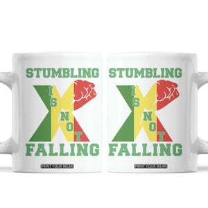 Stumbling Is Not Falling Coffee Mug African American Black History Month TS12 White Print Your Wear