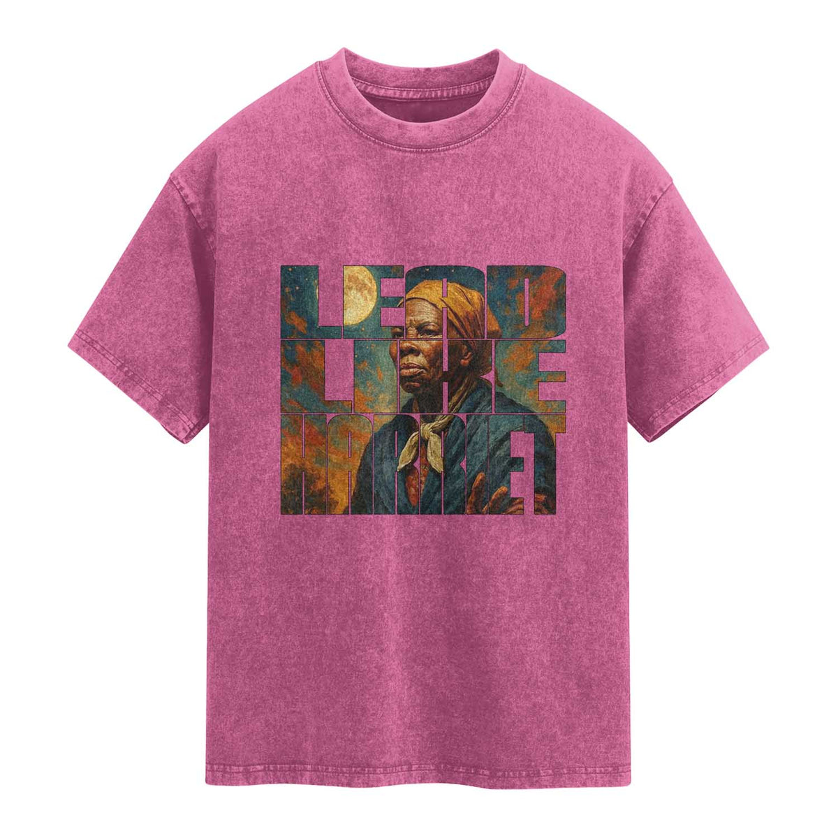 Lead Like Harriet Washed Cotton T-Shirt Black History Month Juneteenth Quote