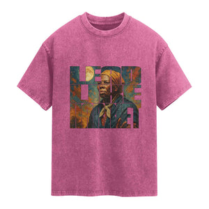 Lead Like Harriet Washed Cotton T-Shirt Black History Month Juneteenth Quote