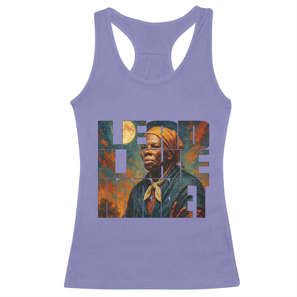 Lead Like Harriet Racerback Tank Top Black History Month Juneteenth Quote TS12 Violet Print Your Wear