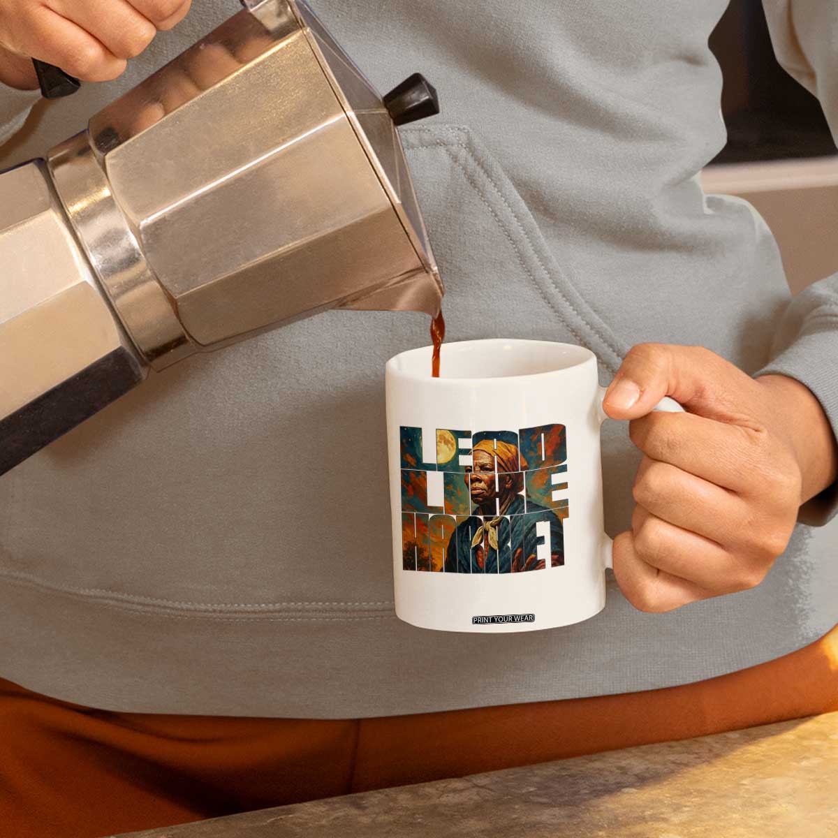 Lead Like Harriet Coffee Mug Black History Month Juneteenth Quote TS12 Print Your Wear
