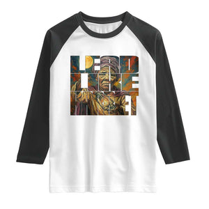 Lead Like Harriet Raglan Shirt Black Women Leadership Quote TS12 White Black Print Your Wear