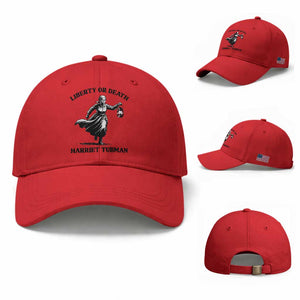 Liberty Or Death Baseball Cap Harriet Tubman Quote TS12 Baseball Cap Universal Fit Red Print Your Wear