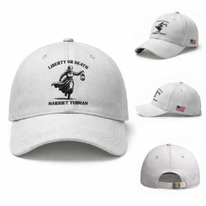 Liberty Or Death Baseball Cap Harriet Tubman Quote TS12 Baseball Cap Universal Fit White Print Your Wear