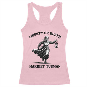 Liberty Or Death Racerback Tank Top Harriet Tubman Quote TS12 Light Pink Print Your Wear