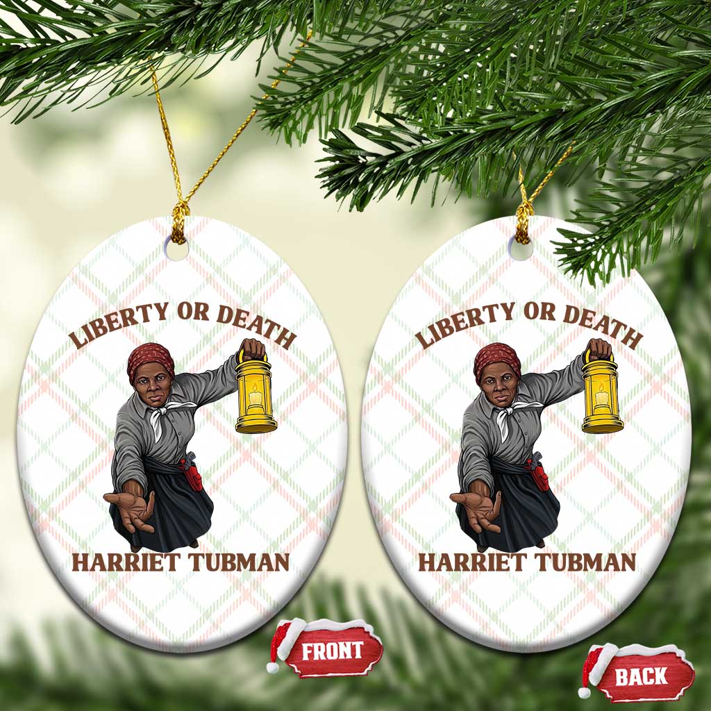 Harriet Tubman Freedom Quote Ceramic Ornament Liberty Or Death TS12 Print Your Wear
