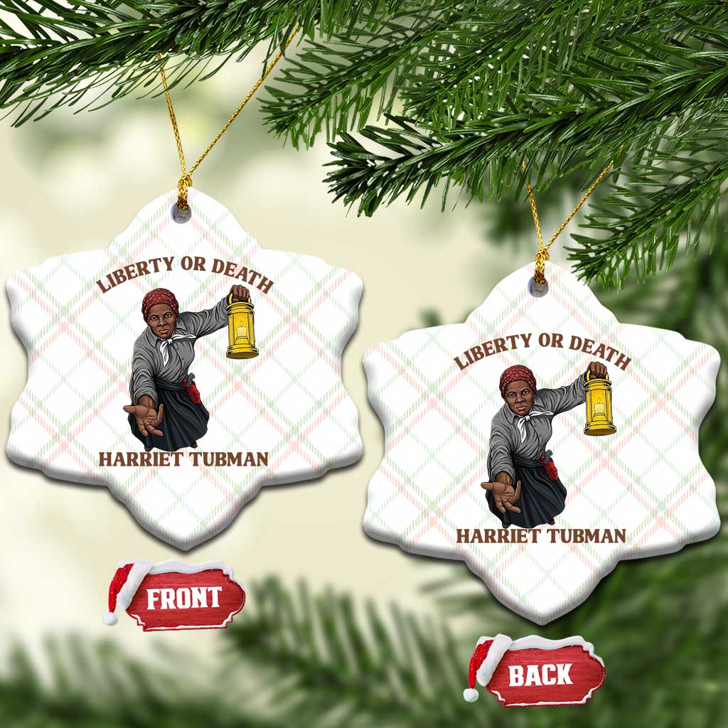 Harriet Tubman Freedom Quote Ceramic Ornament Liberty Or Death TS12 Print Your Wear