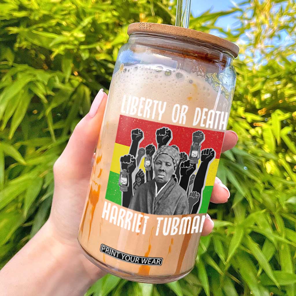 Harriet Tubman Glass Can Liberty Or Death Women Empowerment Quote TS12 Black Print Your Wear