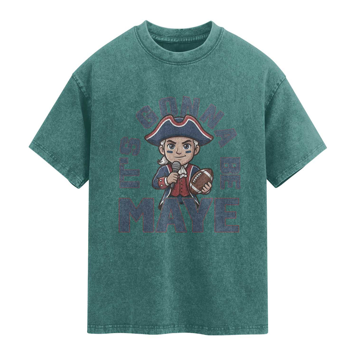 It Is Gonna Be Maye Washed Cotton T-Shirt Funny QB Sport Fan
