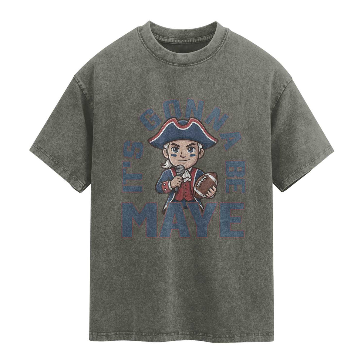 It Is Gonna Be Maye Washed Cotton T-Shirt Funny QB Sport Fan
