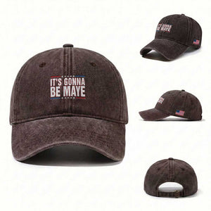 It Is Gonna Be Maye Washed Cotton Baseball Cap Funny Quarterback Football Fan TS12 Washed Cap Universal Fit Dark Brown Print Your Wear