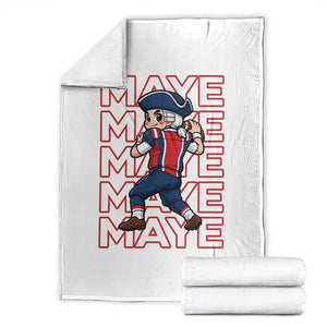 Funny NE Football Fan Gift Throw Blanket Maye Lover TS12 White Print Your Wear
